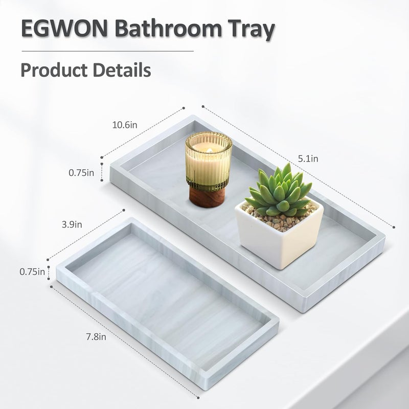 EGWON Bathroom Vanity Tray,Thick Original Silicone Soap Dispenser Tray, Shatterproof Toilet Tank Tray Vanity Tray for Dresser Tops,Bathroom for Perfume,Soap Bottle - Image 5